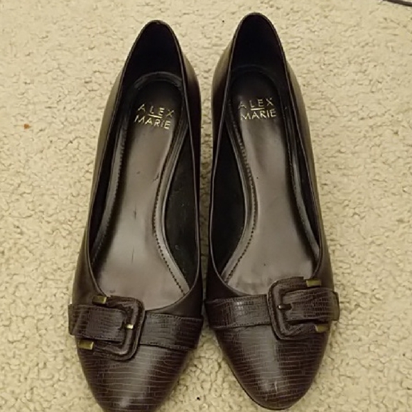 Alex Marie Espresso Loafers with Buckle - Picture 11 of 12